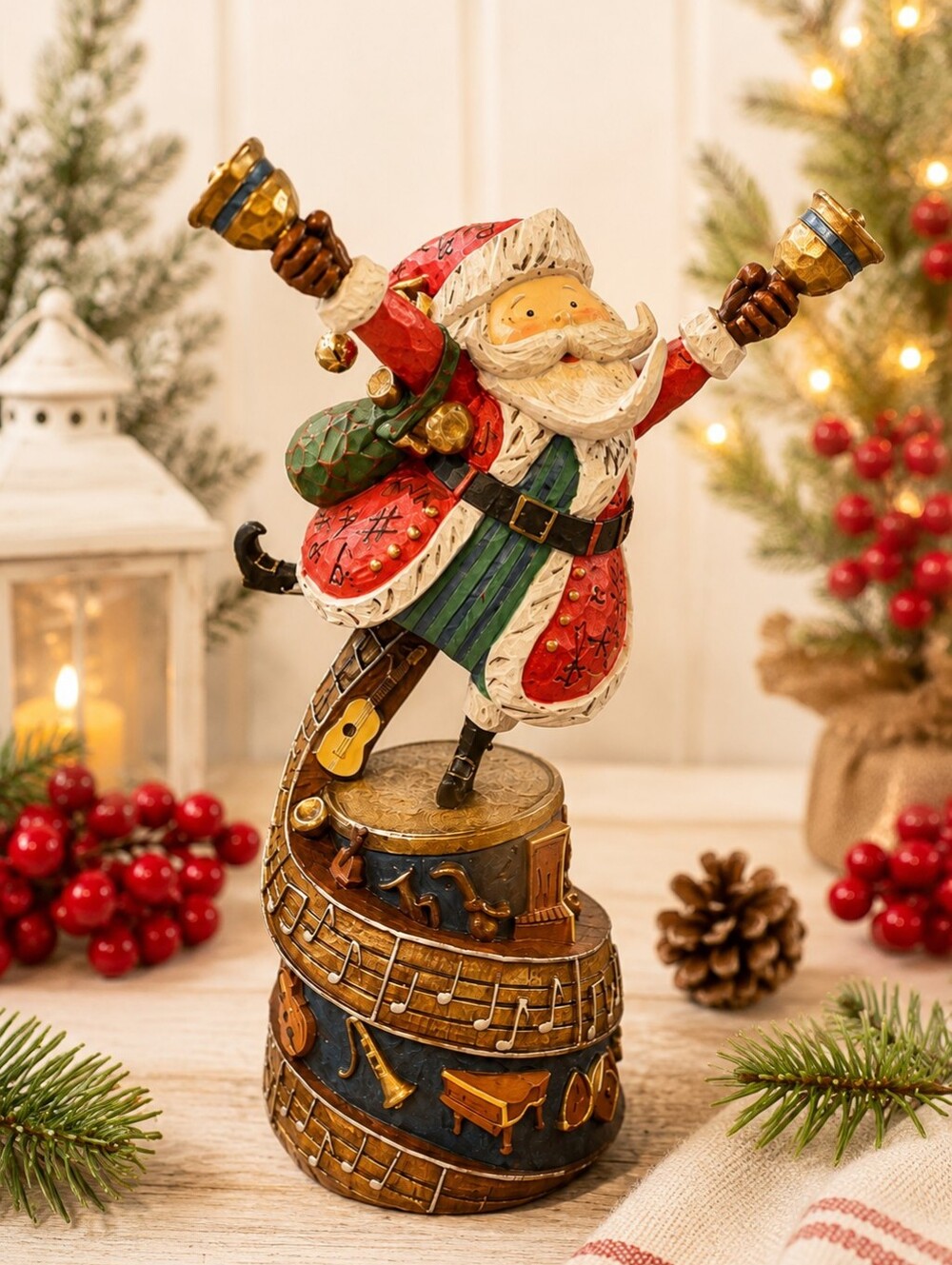 Hallmark 2008 Collector's Choice Musical Santa Music Box Plays Deck the Halls